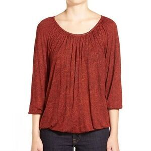 Michael Kors Red Peasant Top 3X